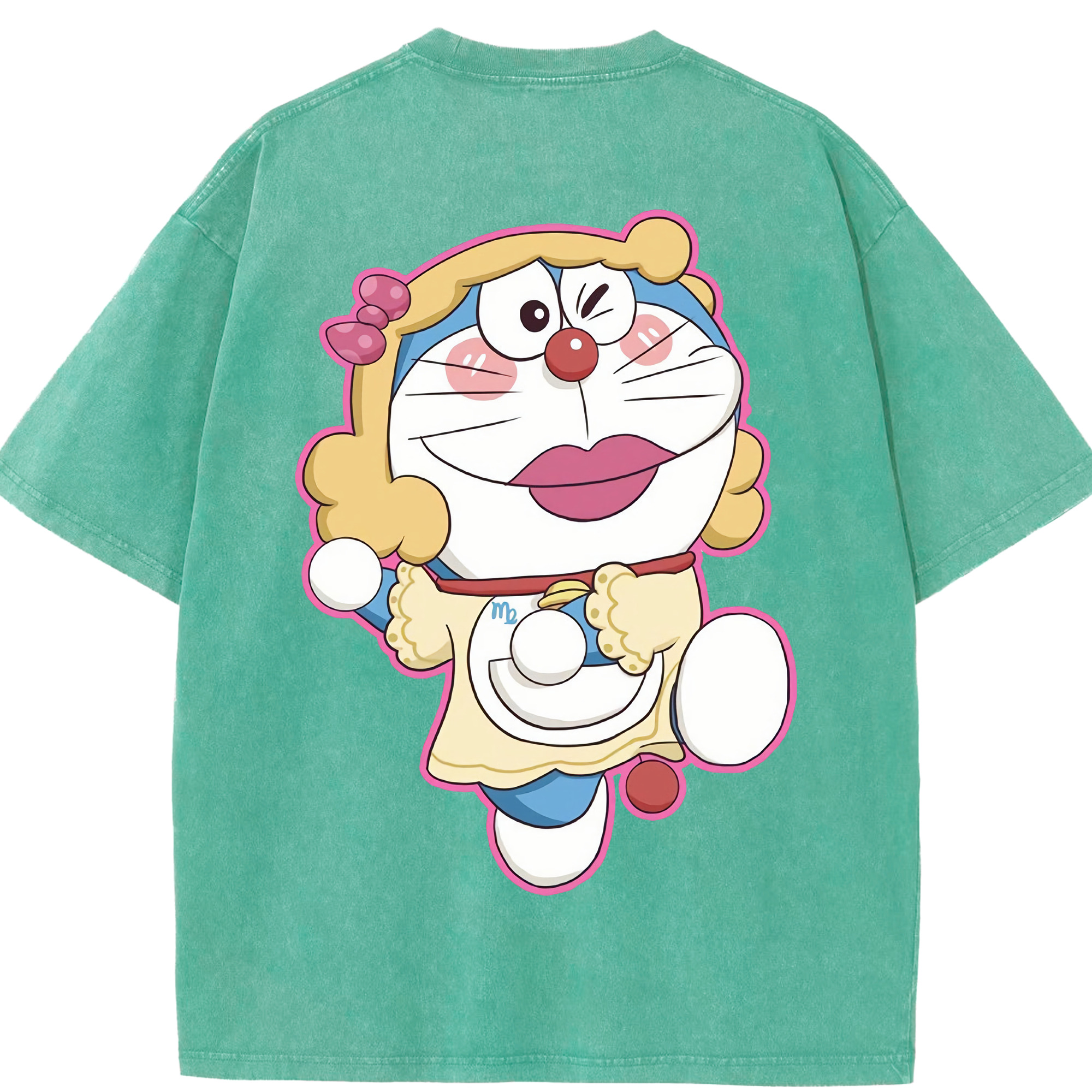 （画像用） ドラえもん Doraemon 綿100% ヴィンテージ風 半袖Tシャツ（背面プリント）
